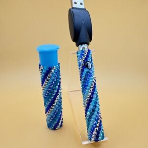 Rhinestone 510 Threaded Battery & Matching J-Case